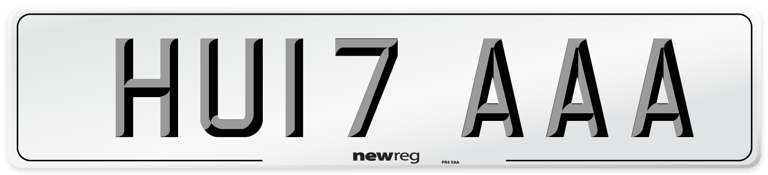HU17 AAA Number Plate from New Reg